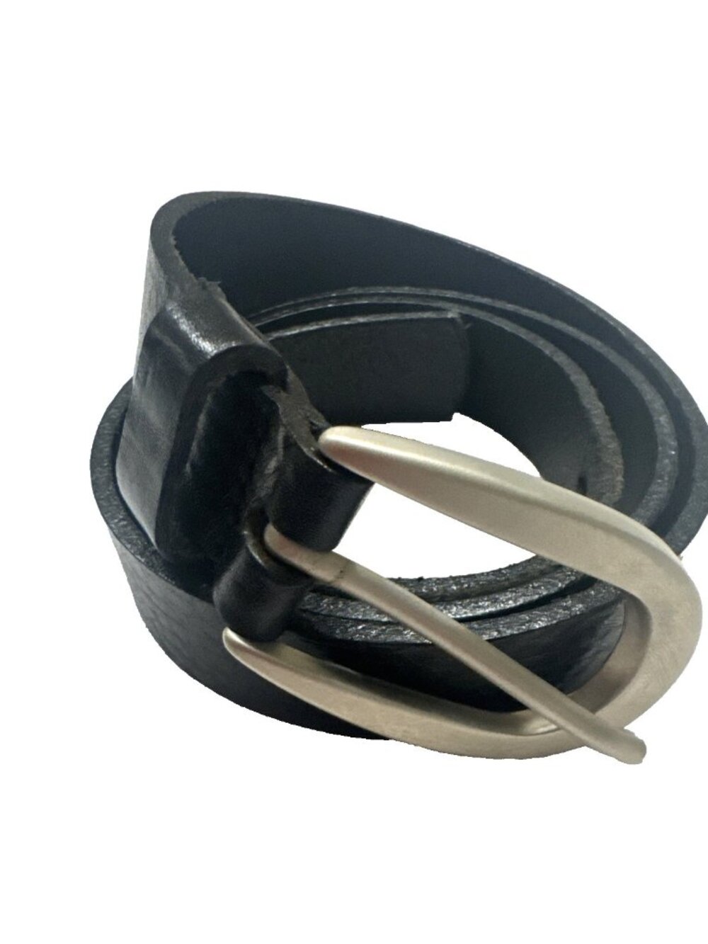 Landes Italian Leather Black Belt Size Medium NWOT